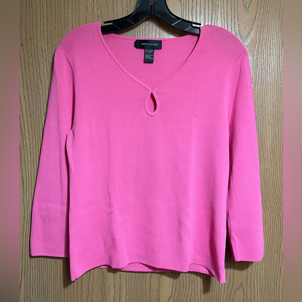 Cable & Gauge Hot Pink Top